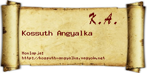 Kossuth Angyalka névjegykártya